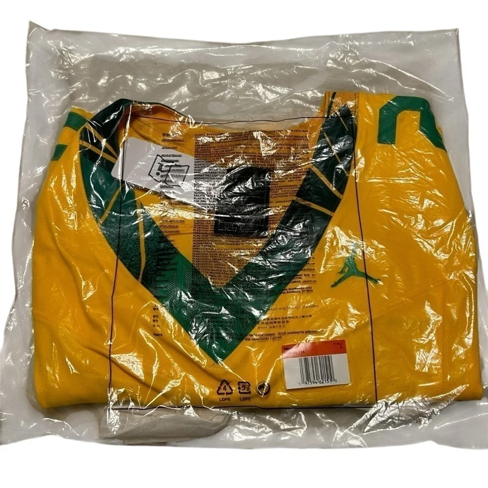 Nike Jordan Oregon Ducks Jersey Yellow/Green Men’s Size: Large Stitched #24 NWT